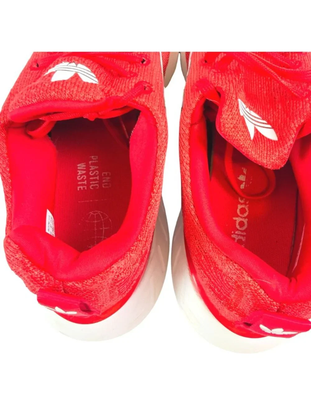 Adidas Swift Run 22 Sneakers Mens 10 Vivid Red White Mesh Lace Up Comfort Shoes